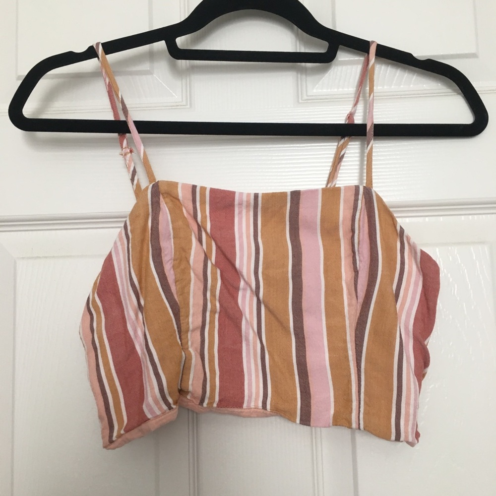 Striped American Eagle Crop Top